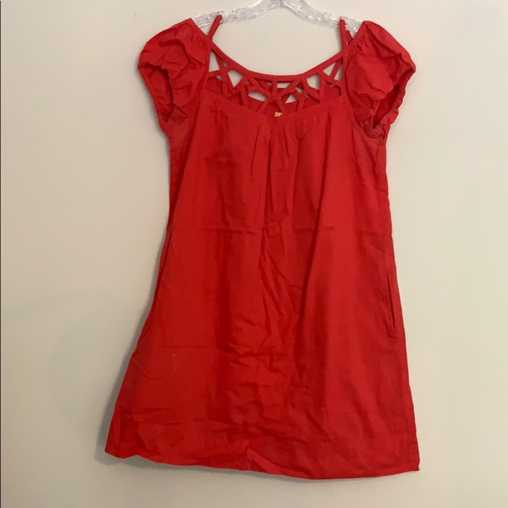 Anthropologie red shift dress
